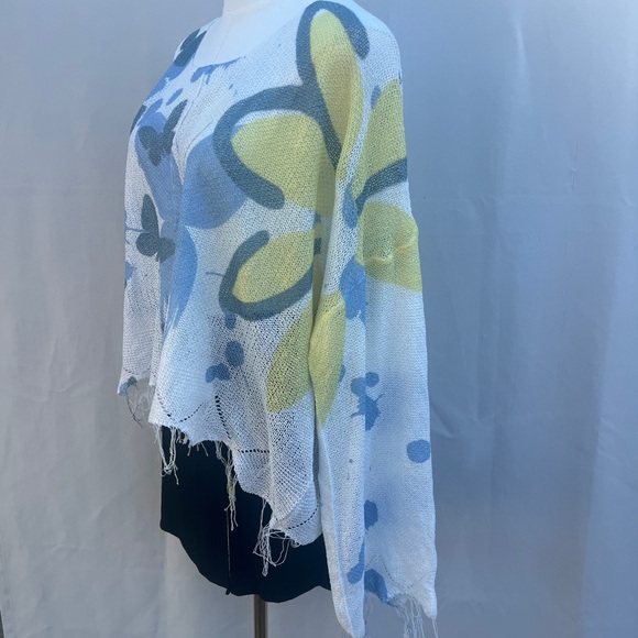 POL Retro Butterfly Lightweight Sweater Wide Neck Oversized - Picture 3 of 11